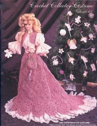 Barbie Doll clothes Crochet patterns - 1899 Christmas Eve Costume-Collector Costume Vintage pattern PDF Instant download