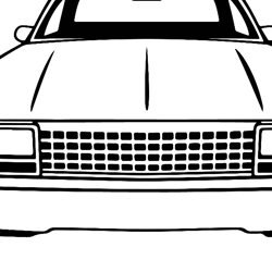 Chevrolet El Camino 1983 Vector File Black white vector outline or line art file