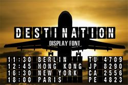 Destination font | Airport board font | Airport arrivals letters | Airport board alphabet