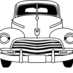 Chevrolet Stylemaster 1946   Car Vector File  Black white vector outline or line art file