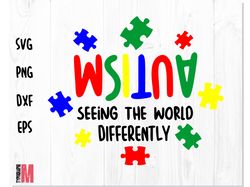 AUTISM SVG, Autism seeing the world differently SVG, Autism puzzle svg, Autism png, Autism dxf, Autism Quotes SVG files