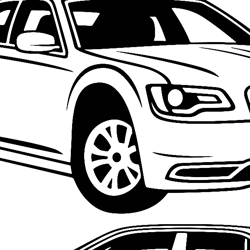 Chrysler 300 2016 Car Vector File  Black white vector outline or line art file
