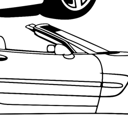 Corvette C5 Car Vector File  Black white vector outline or line art file