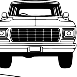 Ford Bronco 1978 Vector File  Black white vector outline or line art file
