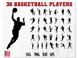 basketball player silhouette svg bundle | basketball player svg, basketball player vector file, basketball player png