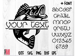 Fishhook Font OTF SVG & Bass Fish split Monogram SVG PNG | Fishing svg, Bass Fish svg, Fishing Fishhook Fish Font