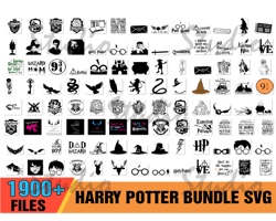 1900 Harry Potter Bundle SVG, Harry Potter Svg, Hogwarts Svg,cricut,halloween svg,harry potter clipart,harry potter cric
