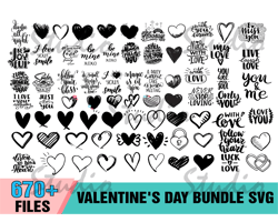 670 Valentine's Day Bundle SVG, Heart Svg, Love svg, Heart svg, Love Quote Svg, Love Saying Svg,Heart SVG,Love SVG,Valen