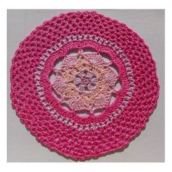 Crochet mandala pattern, crochet pattern, placemat pattern, crochet coaster, dreamcatcher pattern, mandala rug,
