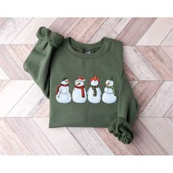 Snowman Sweatshirt, Christmas Sweatshirt, Snowman Tee, Snowman T-Shirt, Christmas Crewneck, Christmas Sweater, Christmas