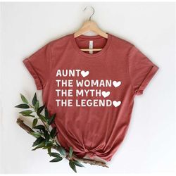 Aunt The Women The Myth The Bad Influence Shirt,  Best Auntie Ever Tee, Auntie Tee, Gift For Aunt, Funny Aunt Shirt, Aun