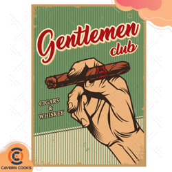 Gentlemen Club Cigar And Whiskey Svg TD21042