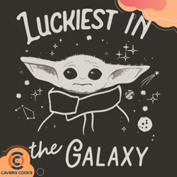 Luckiest In The Galaxy Baby Yoda Svg STW2104