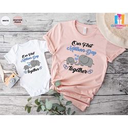 Our First Mother's Day Together T-shirt, Mothers Day, Elephant Shirt, Mommy And Me, Animal Shirt, New Mom Gift, Mother A