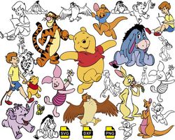 pooh svg, the Winnie pooh svg for cricut, pooh png files
