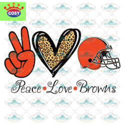 Cleveland Peace Love Browns Svg, Cleveland Browns,
