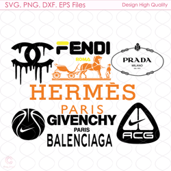 Fashion Logo Brand Svg, Prada LogoS vg, Hermes Logo Svg, Chanel Logo Svg