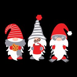 Winter Svg, Winter Gnomes Svg, Gnomes Cut File, Cute Gnome Svg Dxf Eps Png, Gnome with Hot Cocoa, Skis, Christmas Clipar