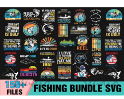 150 Fishing Bundle SVG, Fishing Quotes Svg, Fish Svg, Fishing Hook Svg, Bass Fish Svg,fishing svg,fishing png,fish svg,b