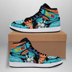 Goku Blue Sneakers Kamehameha Canvas Shoes for Fan, Women and Men, Goku Blue High Canvas Shoes, Dragon Ball Sneaker
