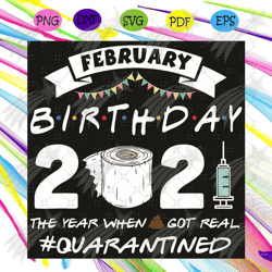 February Birthday 2021 Quarantine Svg, Birthday Svg, February Birthday Svg, Born In February Svg, Birthday In February S