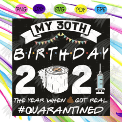 My 30th Birthday 2021 Quarantine Svg, Birthday Svg, 30th Birthday Svg, 30 Years Old Women Svg, 30 Years Old Man Svg, Qua