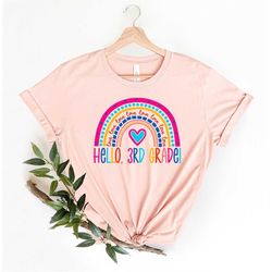 Third Grade Teacher Rainbow Shirt, Custom 3rd Grade Teacher shirt, Personalized 3rd Grade Tees,Custom Rainbow Teacher Sh
