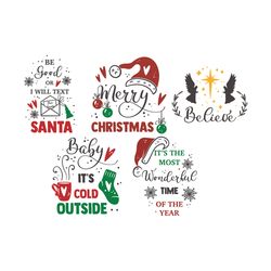 Christmas SVG Bundle, winter svg, snowflake svg, deer svg, santa svg, holiday svg, jesus svg, merry christmas svg, nativ