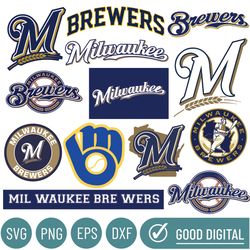 Milwaukee Brewers Baseball Team SVG, Milwaukee Brewers SVG, M L B Svg,  MLB Svg, Png, Dxf, Eps, Instant Download, Bundle