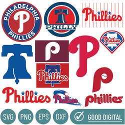 Philadelphia Phillies Baseball Team Svg, Philadelphia Phillies Svg,  MLB Svg, M L B Svg, Png, Dxf, Instant Download, Bun
