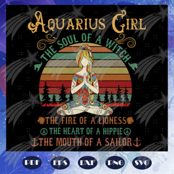 Aquarius Girl Svg, Aquarius For Girls Svg, Girls Aquarius Svg, Birthday For Silhouette, Files For Cricut, SVG, DXF, EPS,
