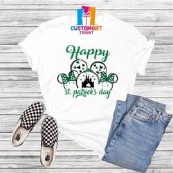 Happy St Patrick's Day T-shirt, Mickey Head Shirt, Minnie Head Shirt, Disney Trip Tee, Happy Shirt, Irish Tee, Disney Ma