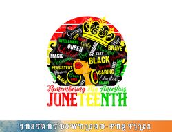 Remembering My Ancestors Juneteenth Celebrate Black Women png, digital download copy