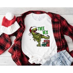 Christmas Dinosaur Santa Shirt, T-rex Christmas Outfits, Christmas Gifts for Kids T-rex Shirt, Christmas Gifts, Dinosaur