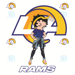 Betty Boop Los Angeles Rams Svg, Sport Svg, Los Angeles Rams Football Team Svg