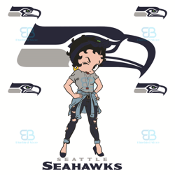 Betty Boop Seattle Seahawks Svg, Sport Svg, Seattle Seahawks Football Team Svg