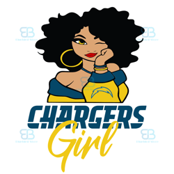Chargers Girl Svg, Chargers Logo Svg, NFL Girls Svg, Football Svg, NFL Football