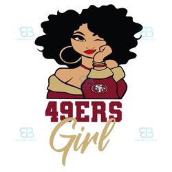 San Francisco 49Ers Girl Svg, Sf 49Ers Logo Svg, NFL Girls Svg, Football Svg