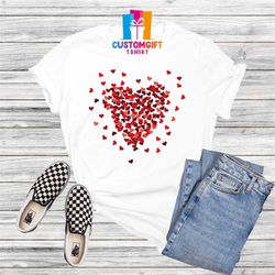 Heart Shirt, Love Shirt, Valentine's Day Shirt, Valentine Gift, Couple Shirt, Cute Shirt, Happy Valentine's Day Shirt, H
