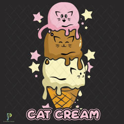 Cat Cream Svg, Trending Svg, Cat Lovers Svg, Ice