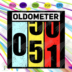 Oldometer 50-51 Svg, Birthday Svg, Oldometer 50-5