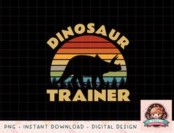 Dinosaur Trainer Halloween Costume Retro Sunset Dino Outline T-Shirt copy