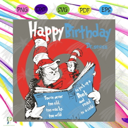 Happy Birthday Dr Seuss Svg, Dr Seuss Svg, Happy