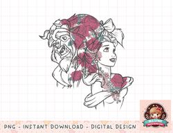Disney Beauty And The Beast Belle & Beast Line Rose Overlay png, instant download, digital print
