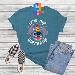 It's My Birthday Shirt, Stitch Shirt, Disney Shirt, Birthday Squad Shirts, Spirit Animal Shirt, Toddler Shirt, Kids Birt