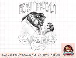Disney Beauty and the Beast Belle and Beast Line Art Sketch png, instant download, digital print