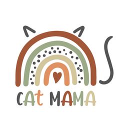 Cat Mama Cute Svg, Mothers Day Svg, Mama Svg, Cat Mama Svg, Cat Svg, Cat Tail Svg, Mama Life Svg,  silhouette svg fies