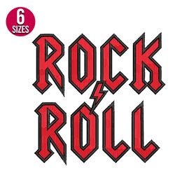 Rock n Roll embroidery design, ACDC, Machine embroidery pattern, Instant Download