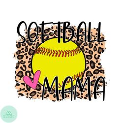 Leopard Softball Mama Bundle SVG PNG, Sport Svg, Softball Designs