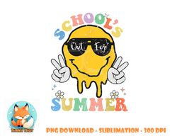 Funny Groovy School s Out For Summer Graduation Teacher Kids png, digital download